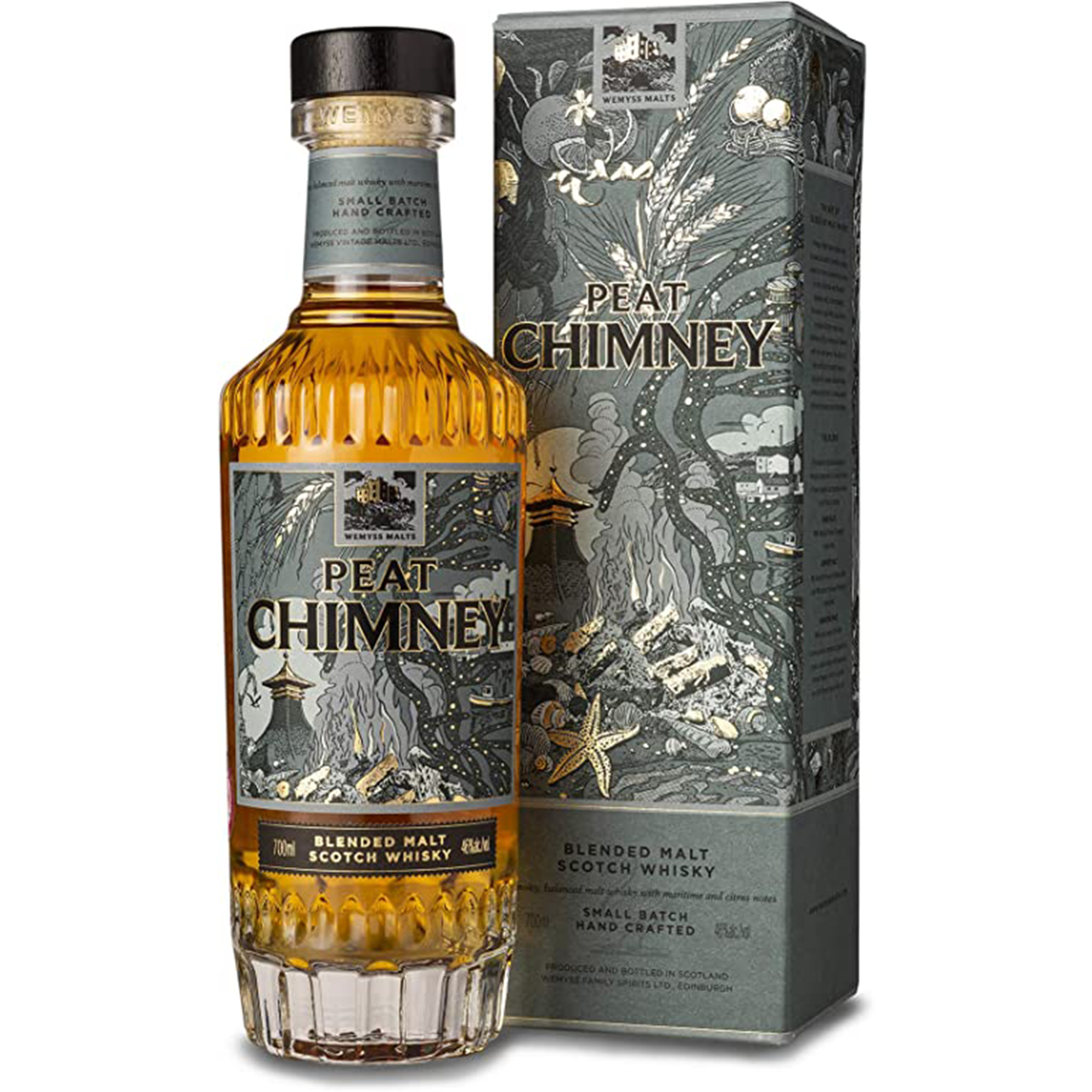 威姆斯 PEAT CHIMNEY 煙燻調和麥芽威士忌 700mL
