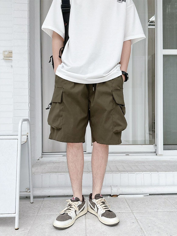 Outdoor Shorts 機能微涼感 抽繩口袋 休閒短褲