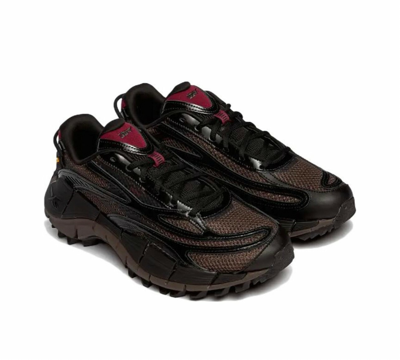 代購 REEBOK Zig Kinetica 耐磨防震 戶外 跑步鞋 鞋套 黑棕 APR-