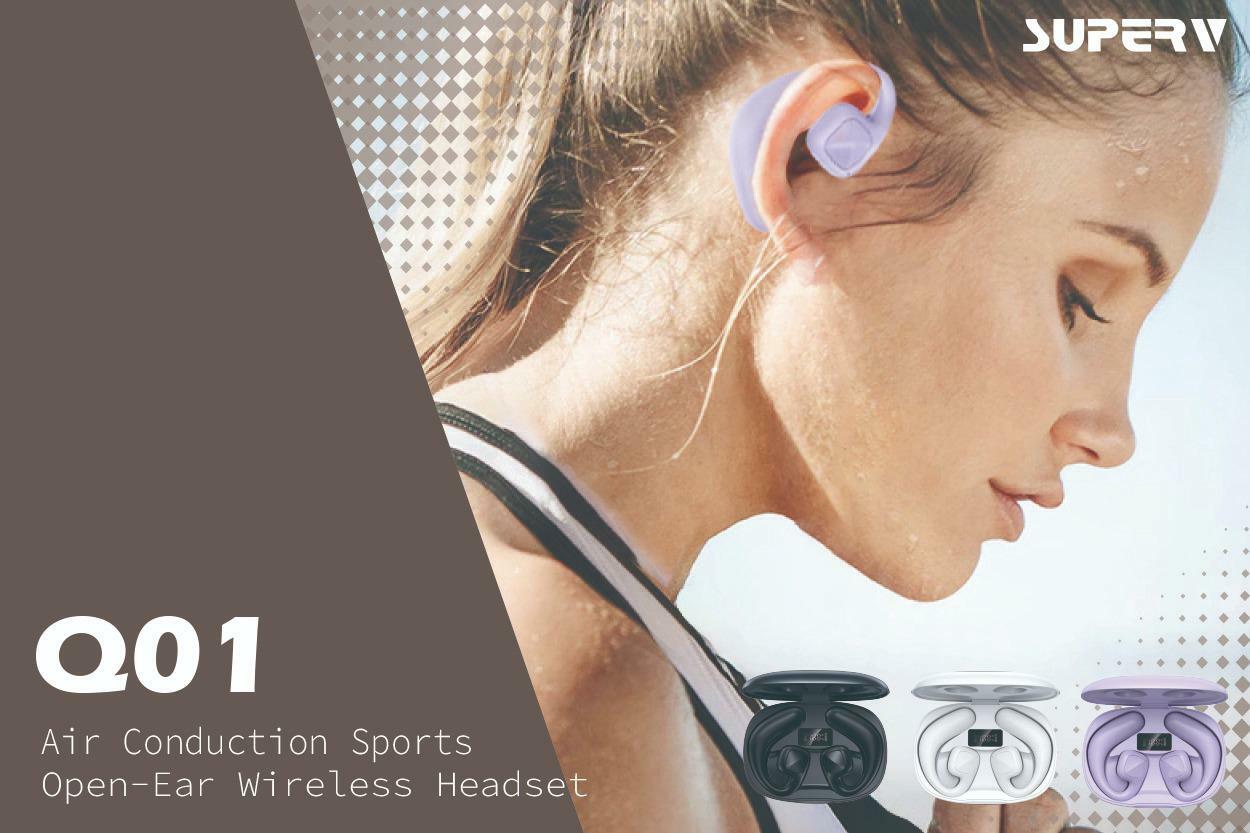 SuperV Q01空氣傳導掛耳無線藍芽耳機