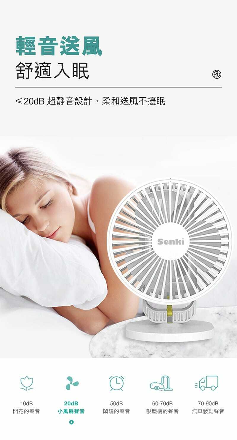 SENKI SK-S1 CUBE座掛夾3in1小風扇