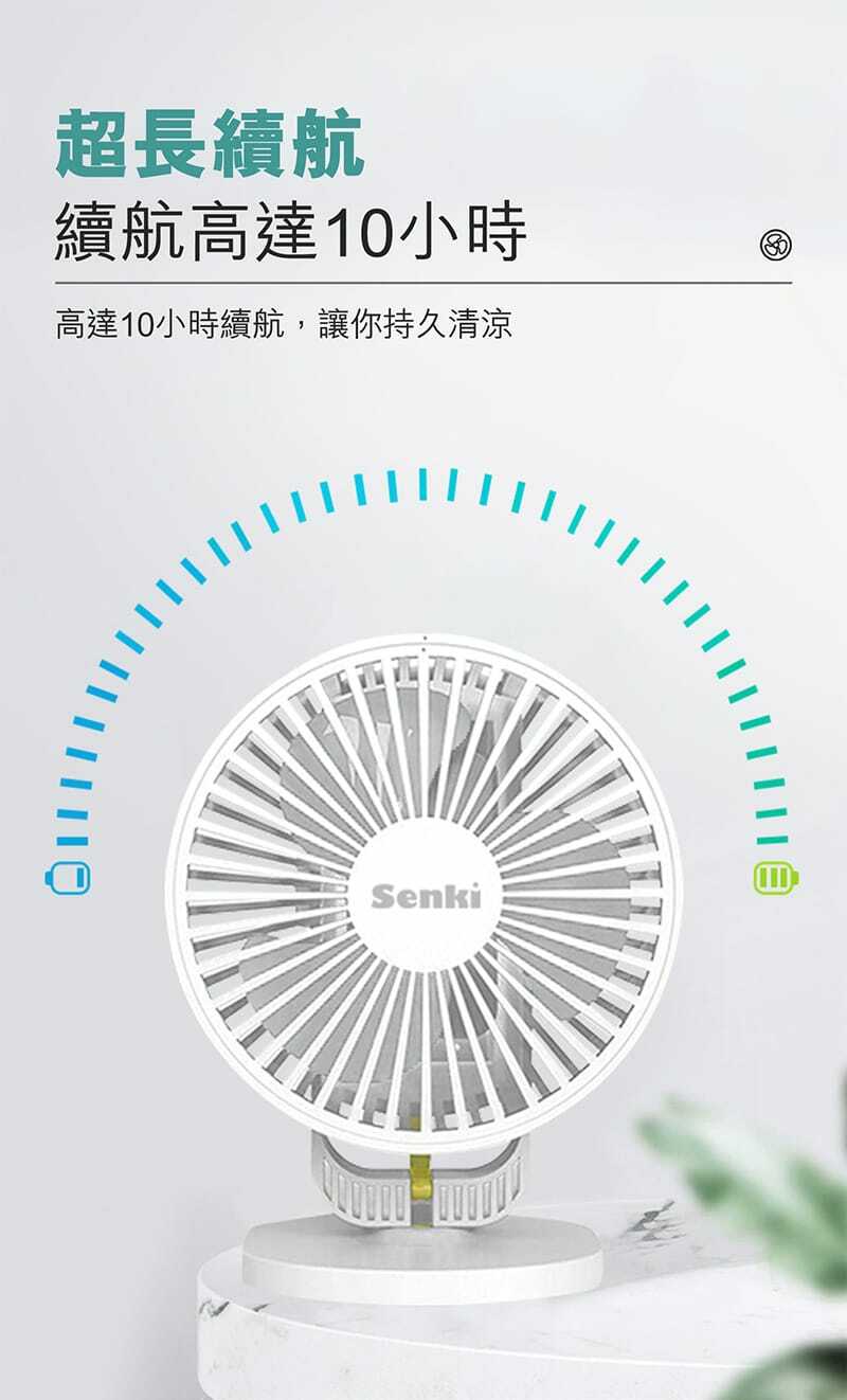 SENKI SK-S1 CUBE座掛夾3in1小風扇