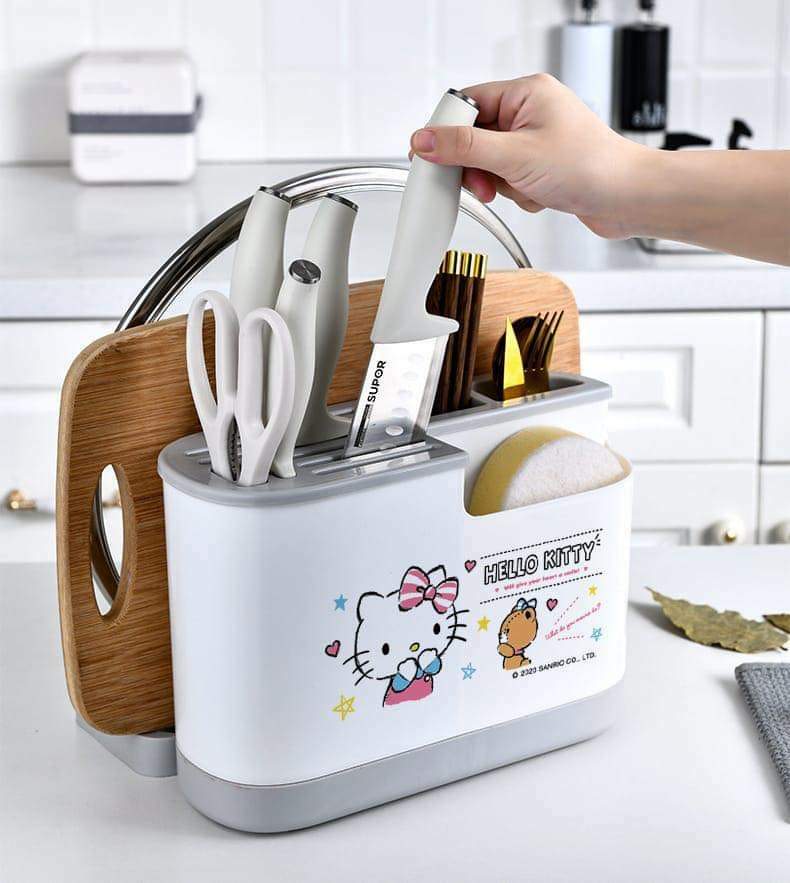 台灣Sanrio Hello Kitty餐廚具瀝水收納架