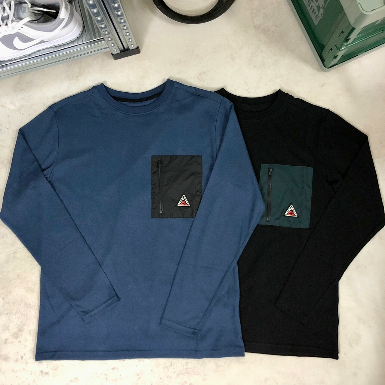 Kappa 經典胸前口袋薄棉質長袖大學T 381E73W