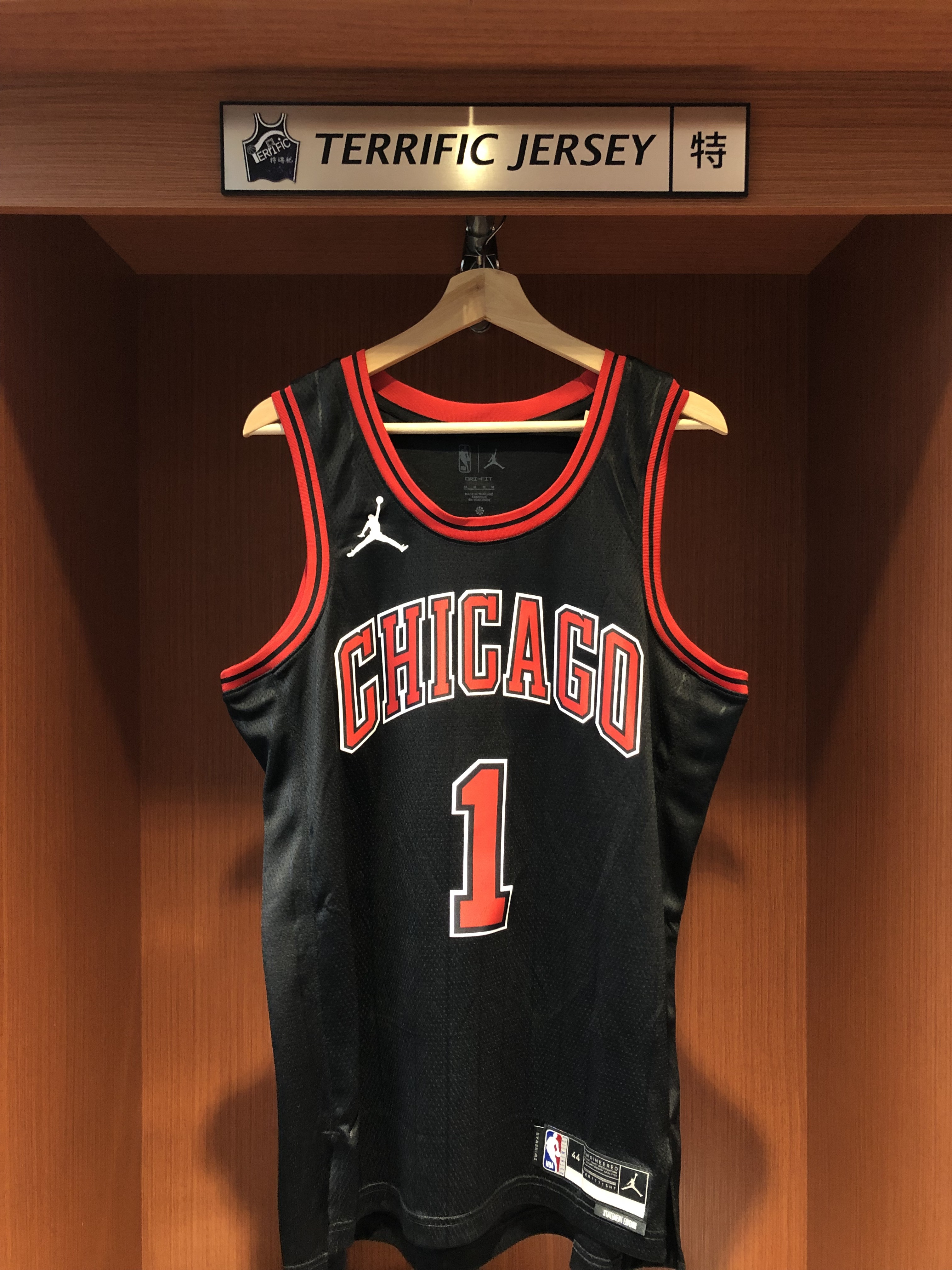 NBA球衣 Derrick Rose 芝加哥公牛黑條紋 Statement Jordan Swingman 球迷版 熱轉印 全新