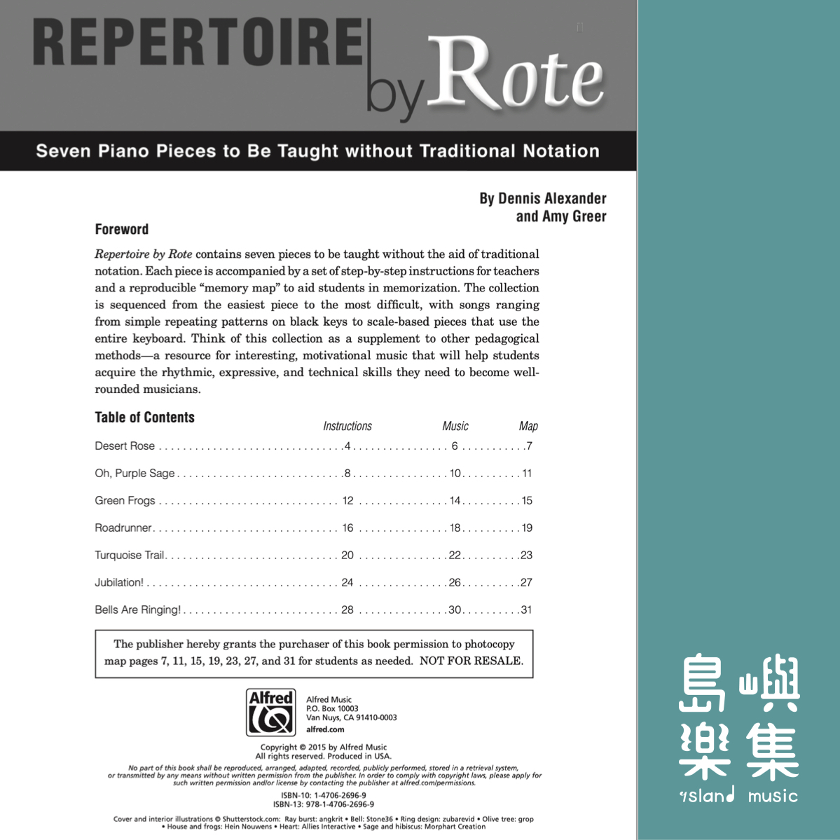 REPERTOIRE BY ROTE/PIANO