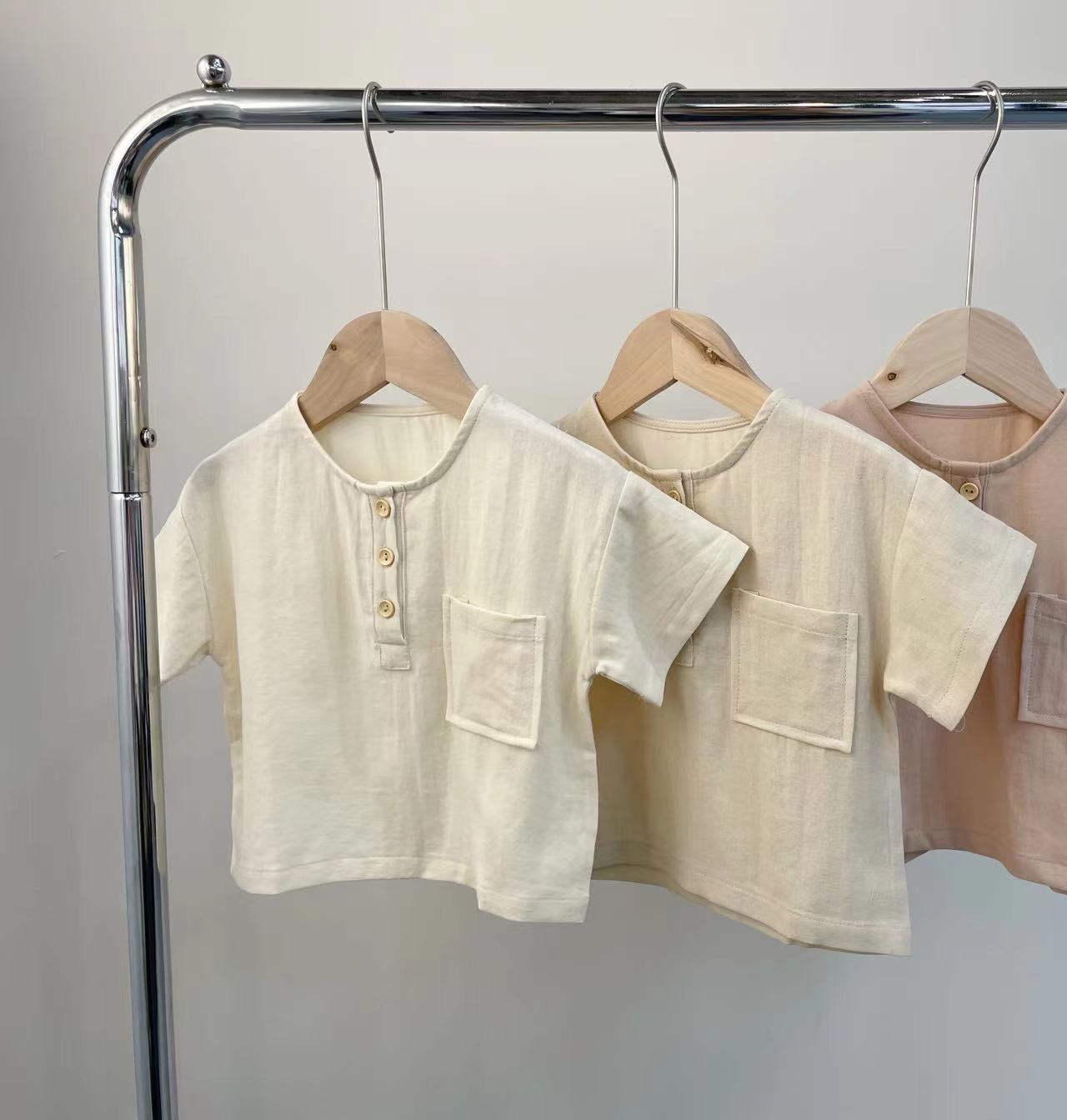 🤍日單 棉麻口袋上衣