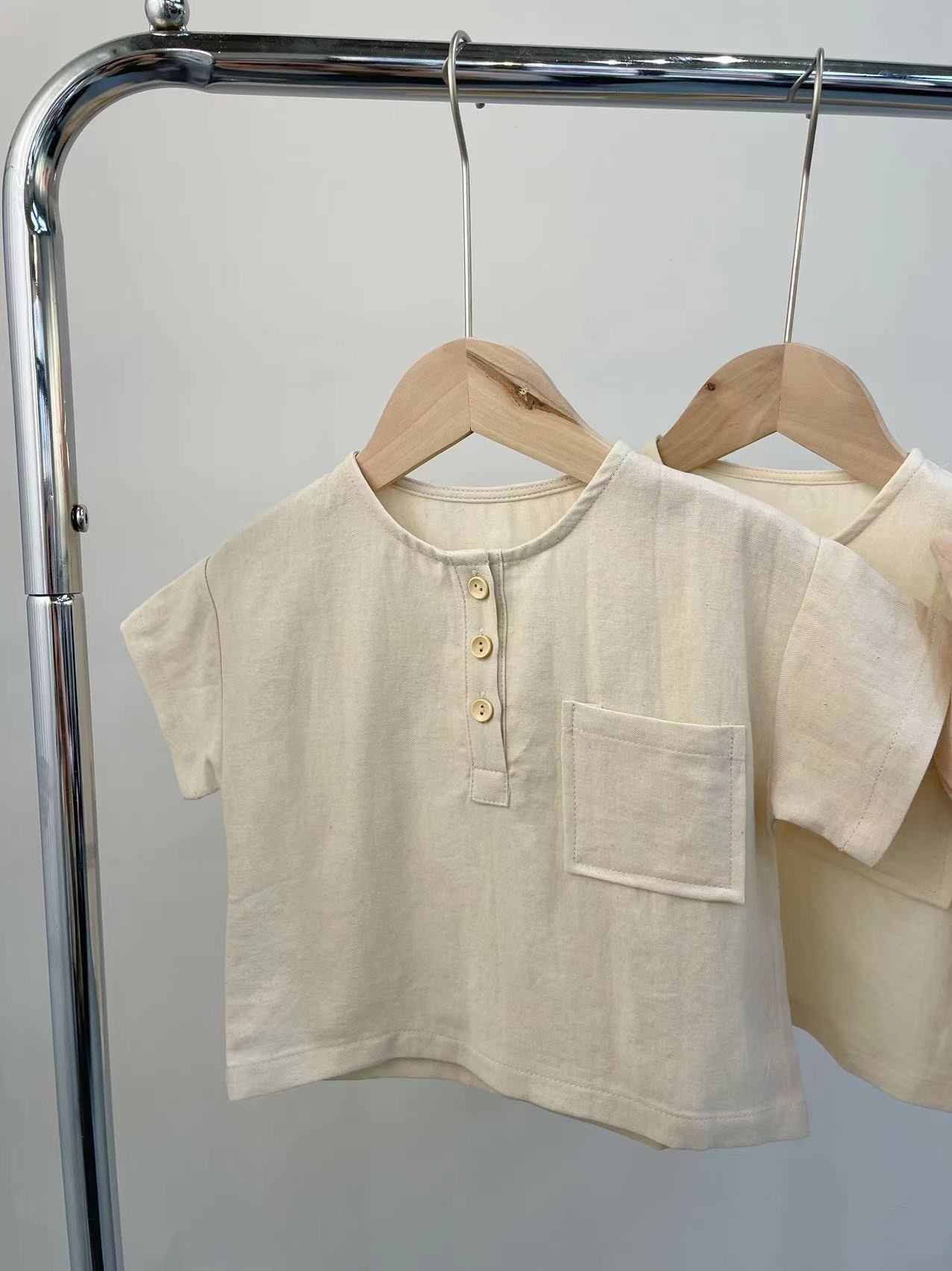 🤍日單 棉麻口袋上衣