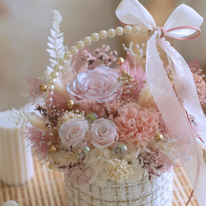 小香風珍珠提籃 x 珠光玫瑰