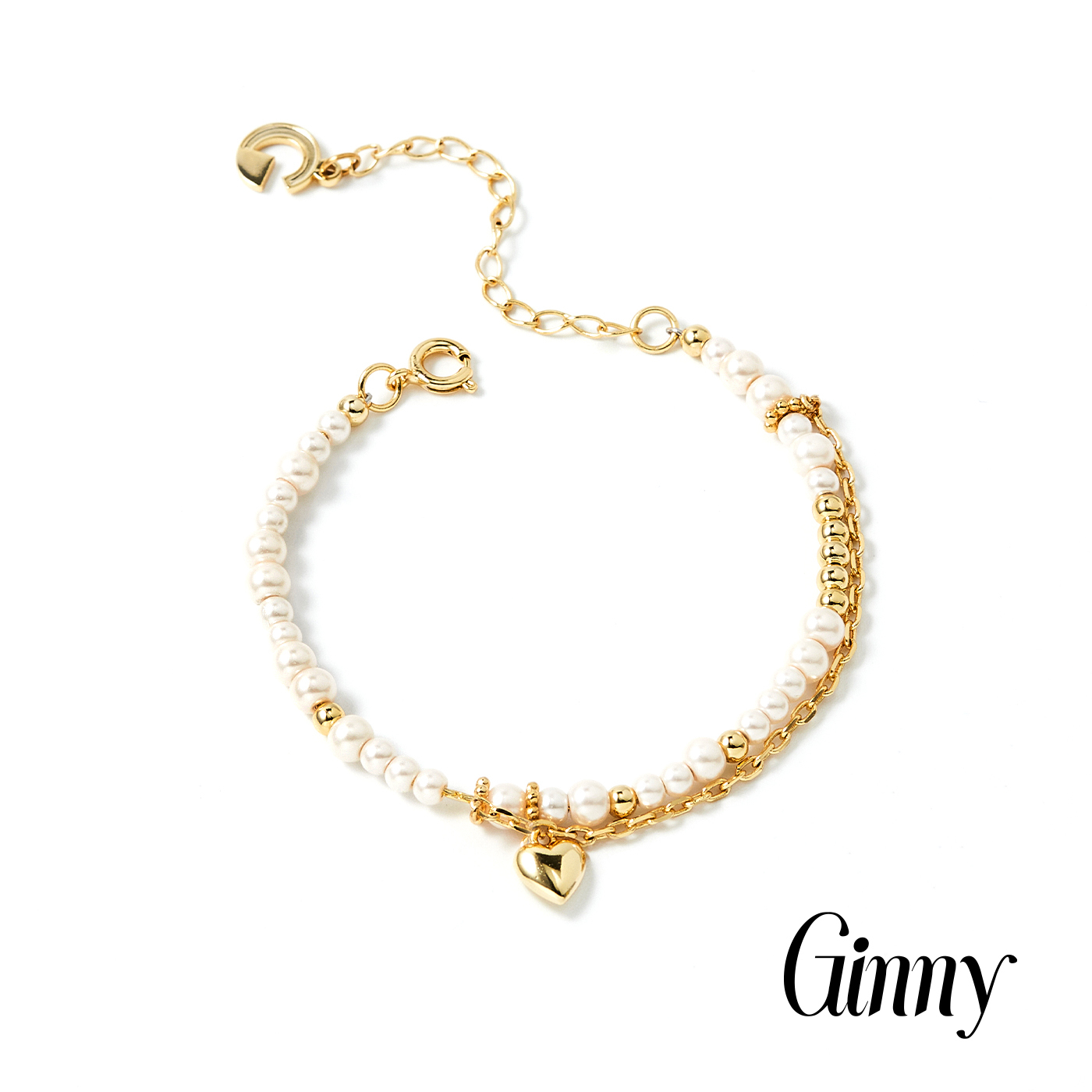 居妮,愛心,珍珠,手鍊