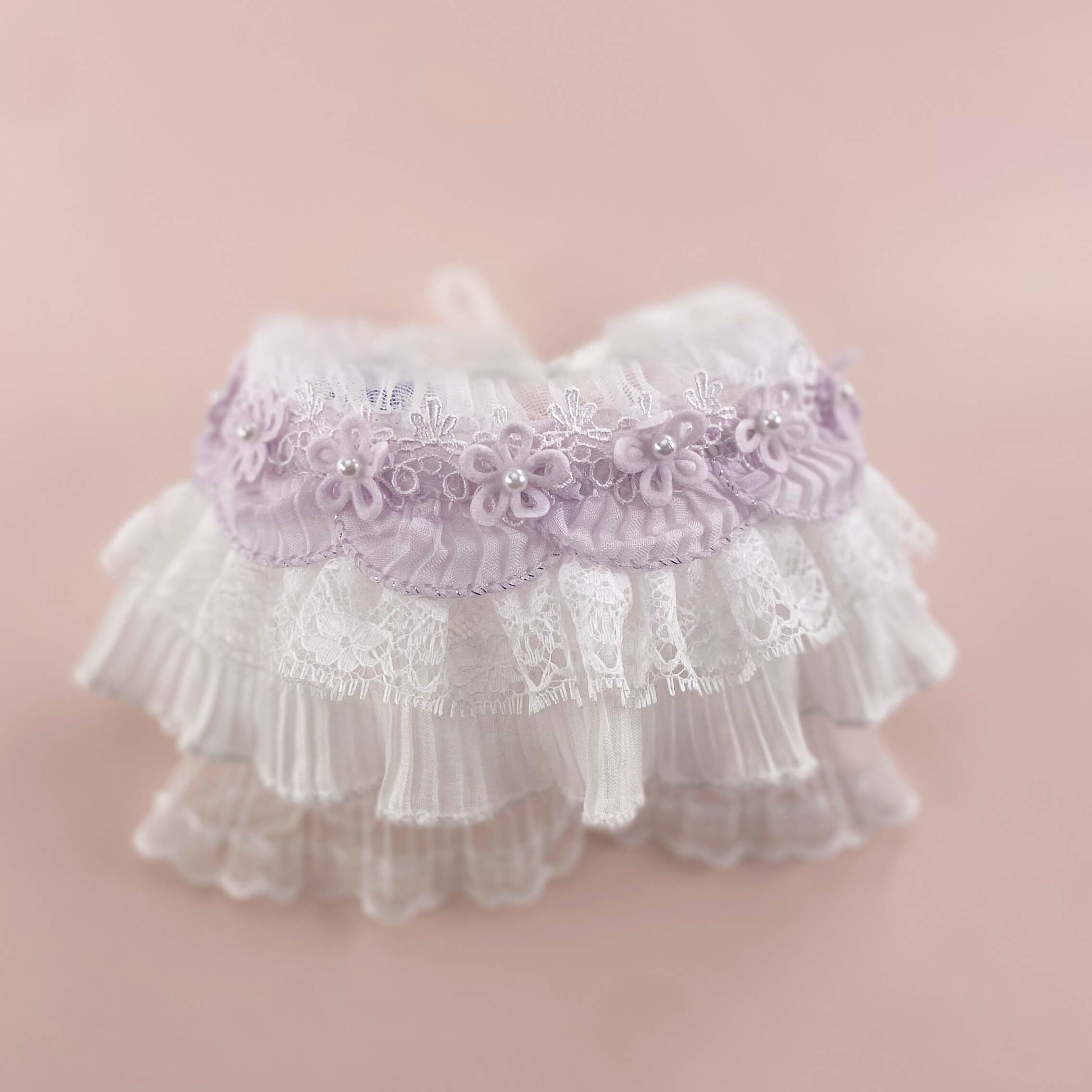 Purple Floral Lace Collar