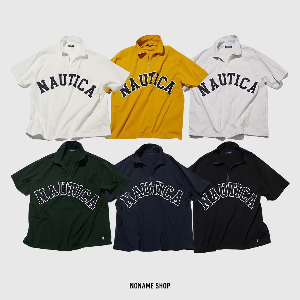 NAUTICA Arch Logo Half Zip 半開襟文字六色(男款)