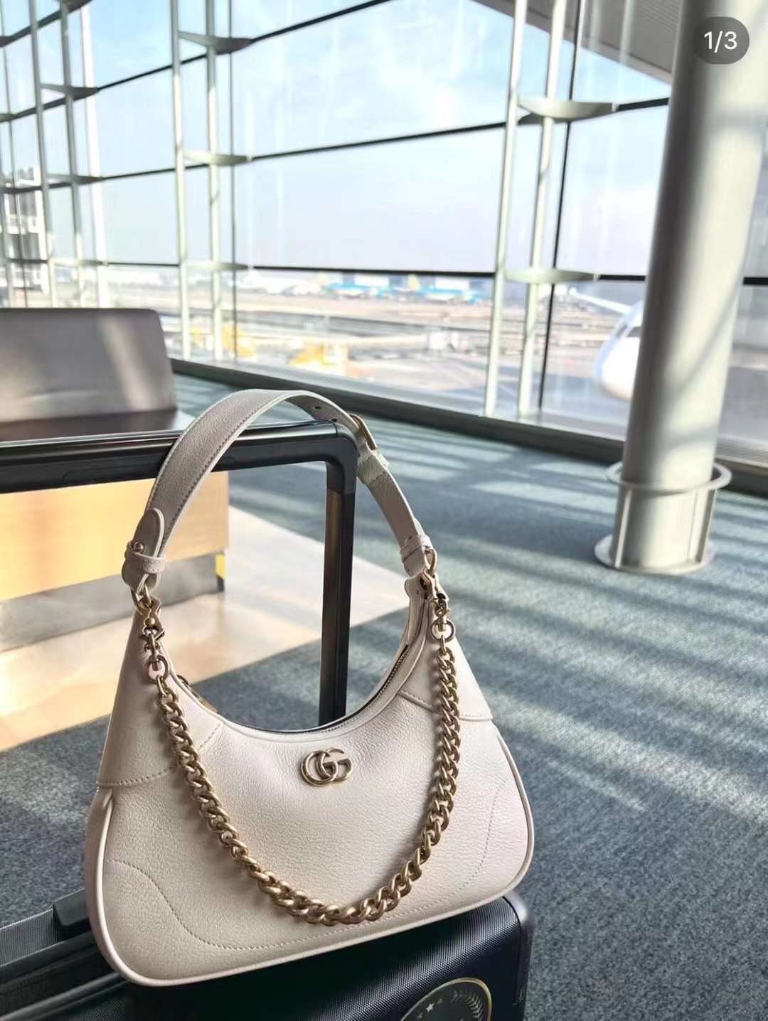 Gucci Aphrodite 月牙鏈條包 25x19x7cm-M