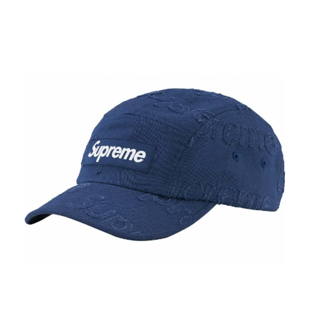 Supreme 23SS Lasered Twill Camp Cap 雷雕老帽深藍