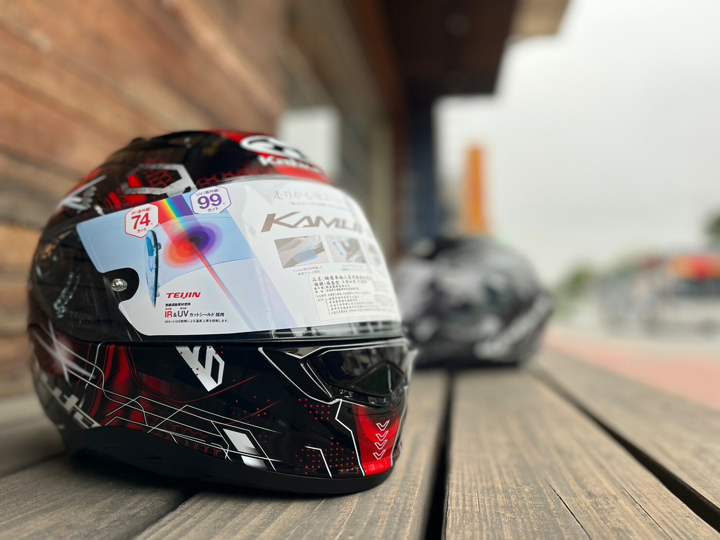 OGK KABUTO KAMUI III ESTELA 亮黑/紅 內墨片 全罩 雙D扣 神威3 神威三