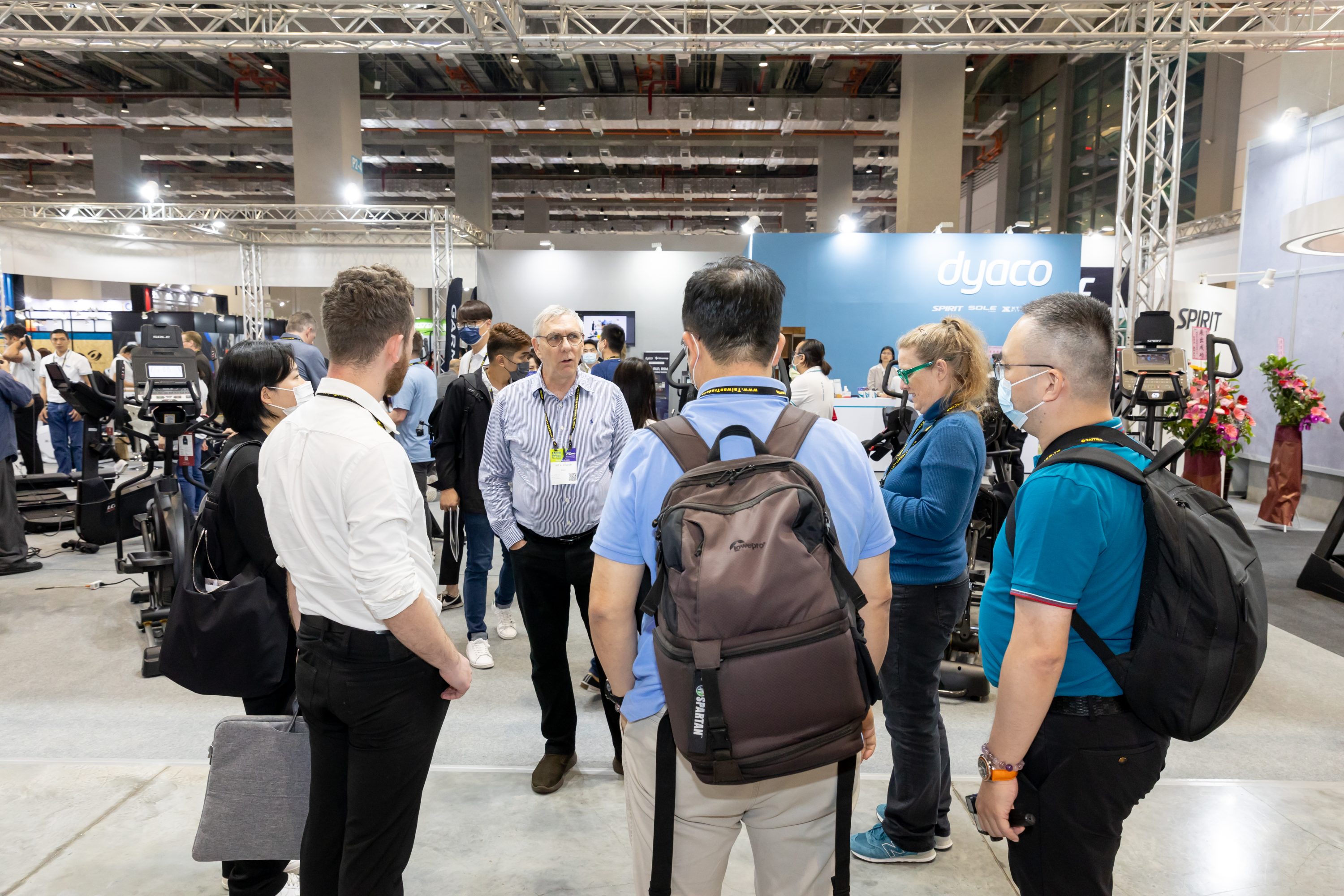 岱宇在TAISPO健身器材展中展示了眾多最新器材並吸引大批國外廠商