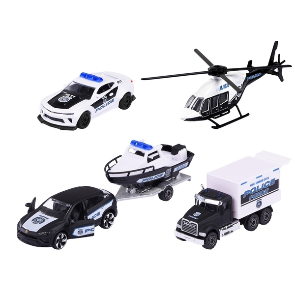 《 美捷輪 Majorette 》美捷輪小汽車-警隊四入組