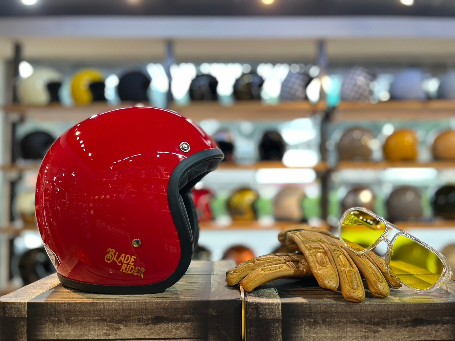 BLADE RIDER VIKINGS 二代  RED 紅 復古帽 3/4罩