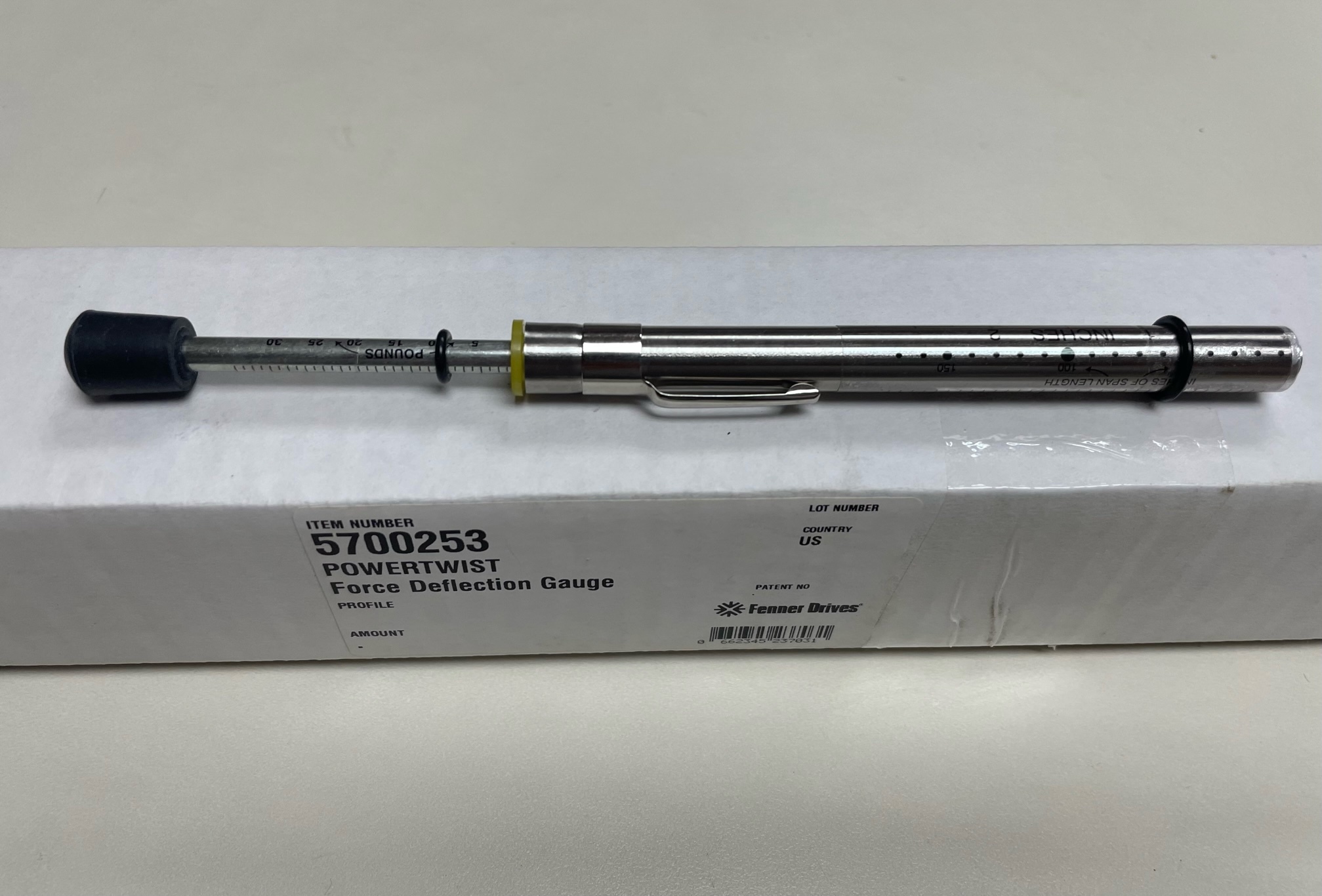 Fenner Drives POWERTWIST Force Deflection Gauge (Industrial Belt Tension Tester)