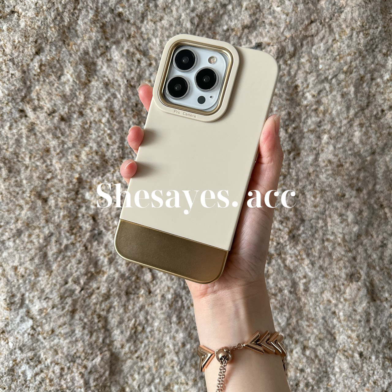 IPHONE金屬框拼接手機殼[白金]