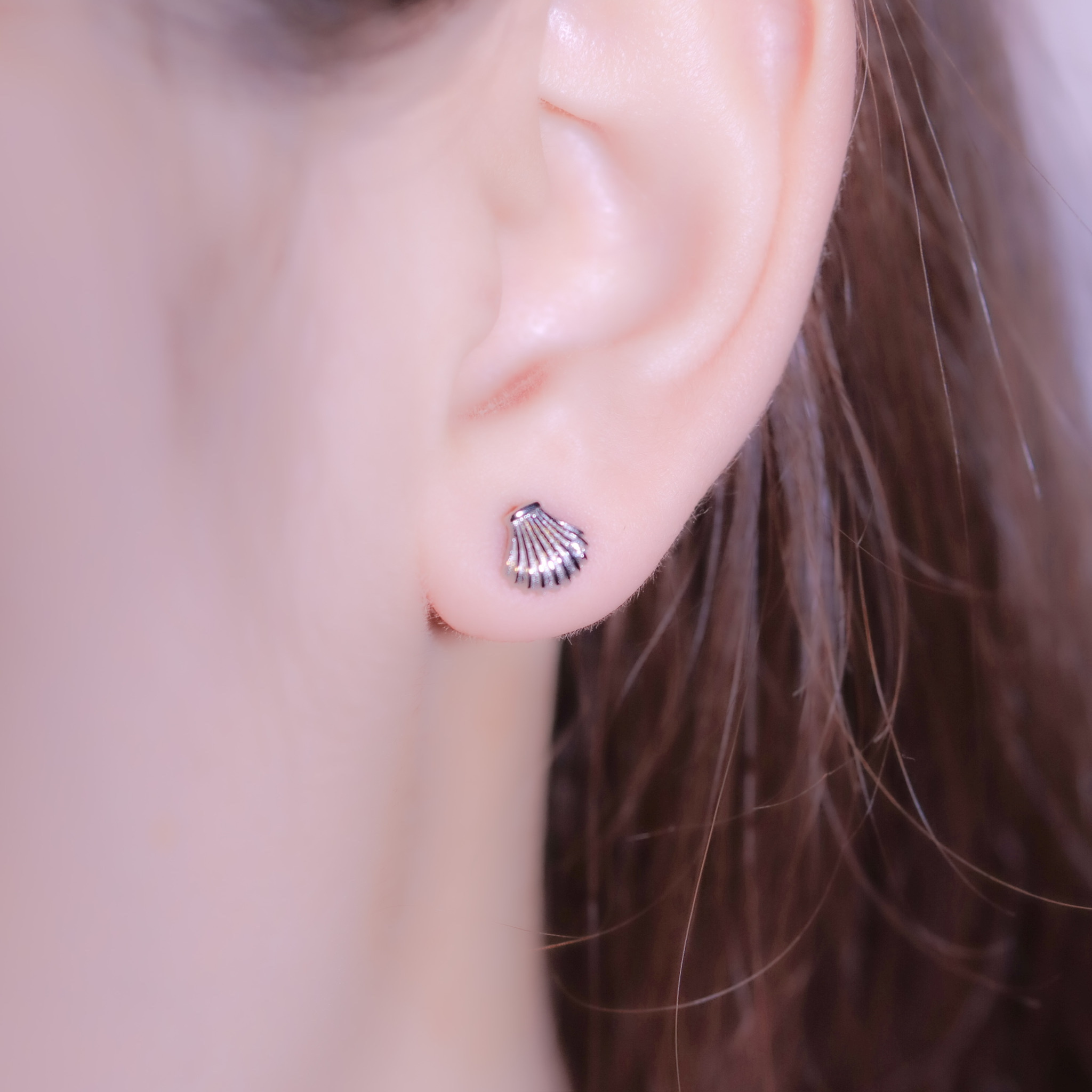 | 925純銀 | 銀貝耳環| EA0362 |