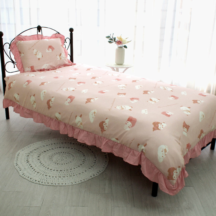 Sanrio 公仔床上用品三件裝單人 附褶邊 #BD23-SB-641-S