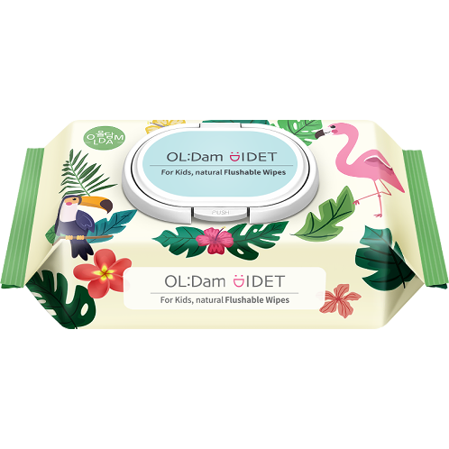 【OLDAM-BIDET】可沖馬桶濕紙巾 (幼童專用-有蓋型x70張) -舒爽乾淨-