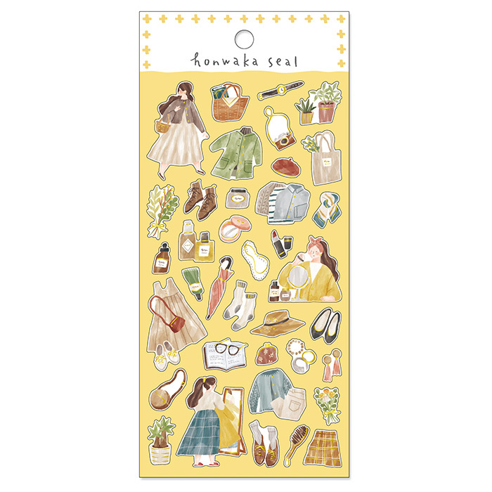 外出女子 溫暖生活系列 和紙貼紙｜日本Mind Wave