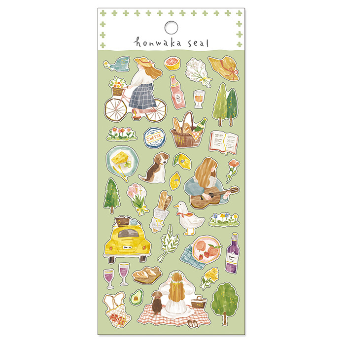 散步女子 溫暖生活系列 和紙貼紙｜日本Mind Wave