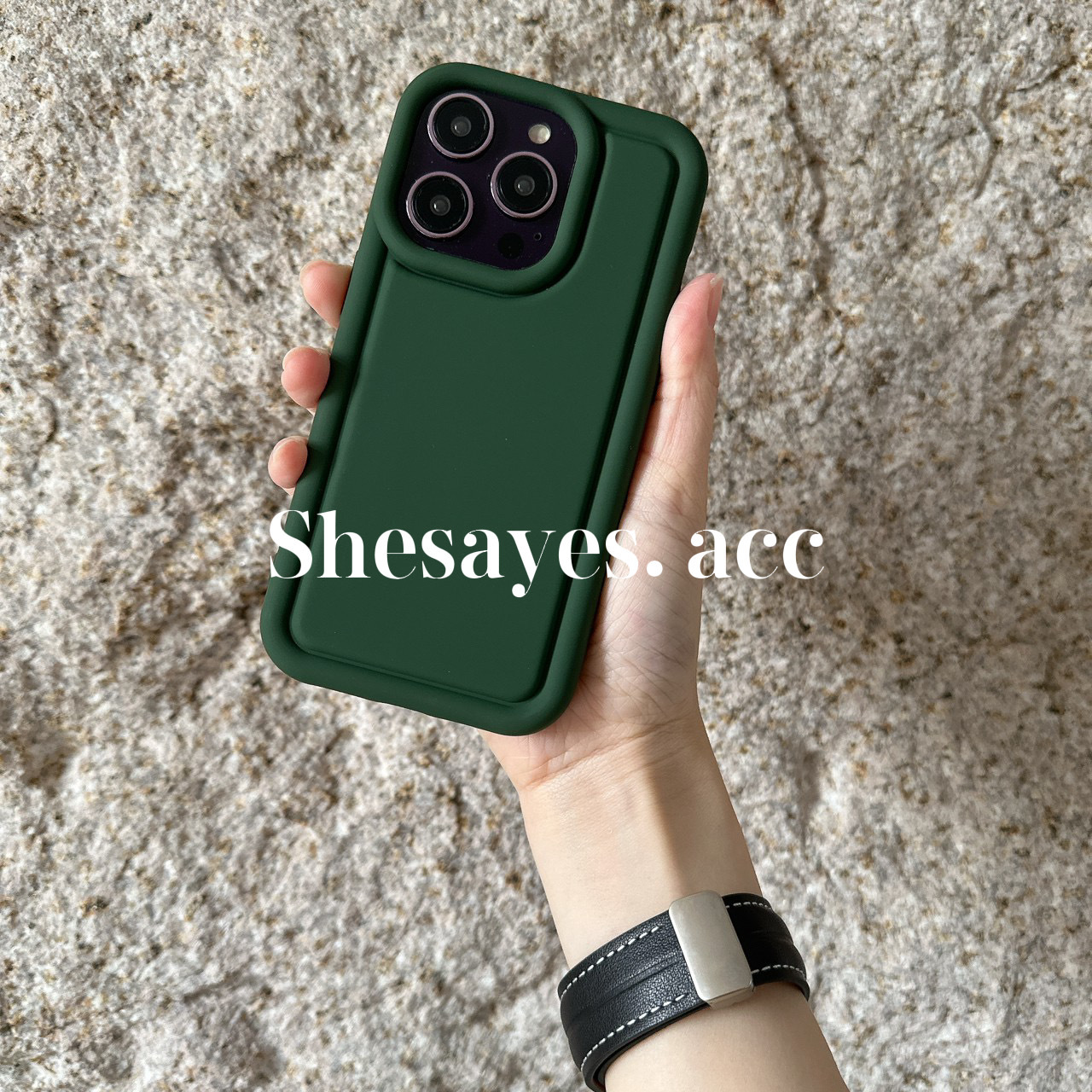 IPHONE綠色簡約風手機殼