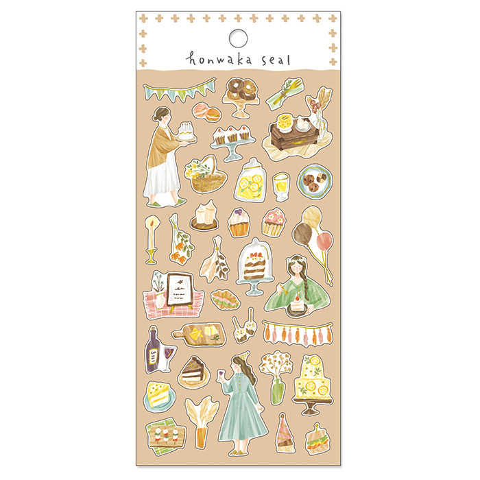 派對女子 溫暖生活系列 和紙貼紙｜日本Mind Wave