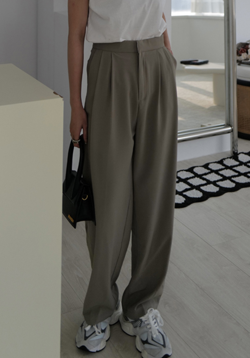 基礎款西裝落地寬褲*3色