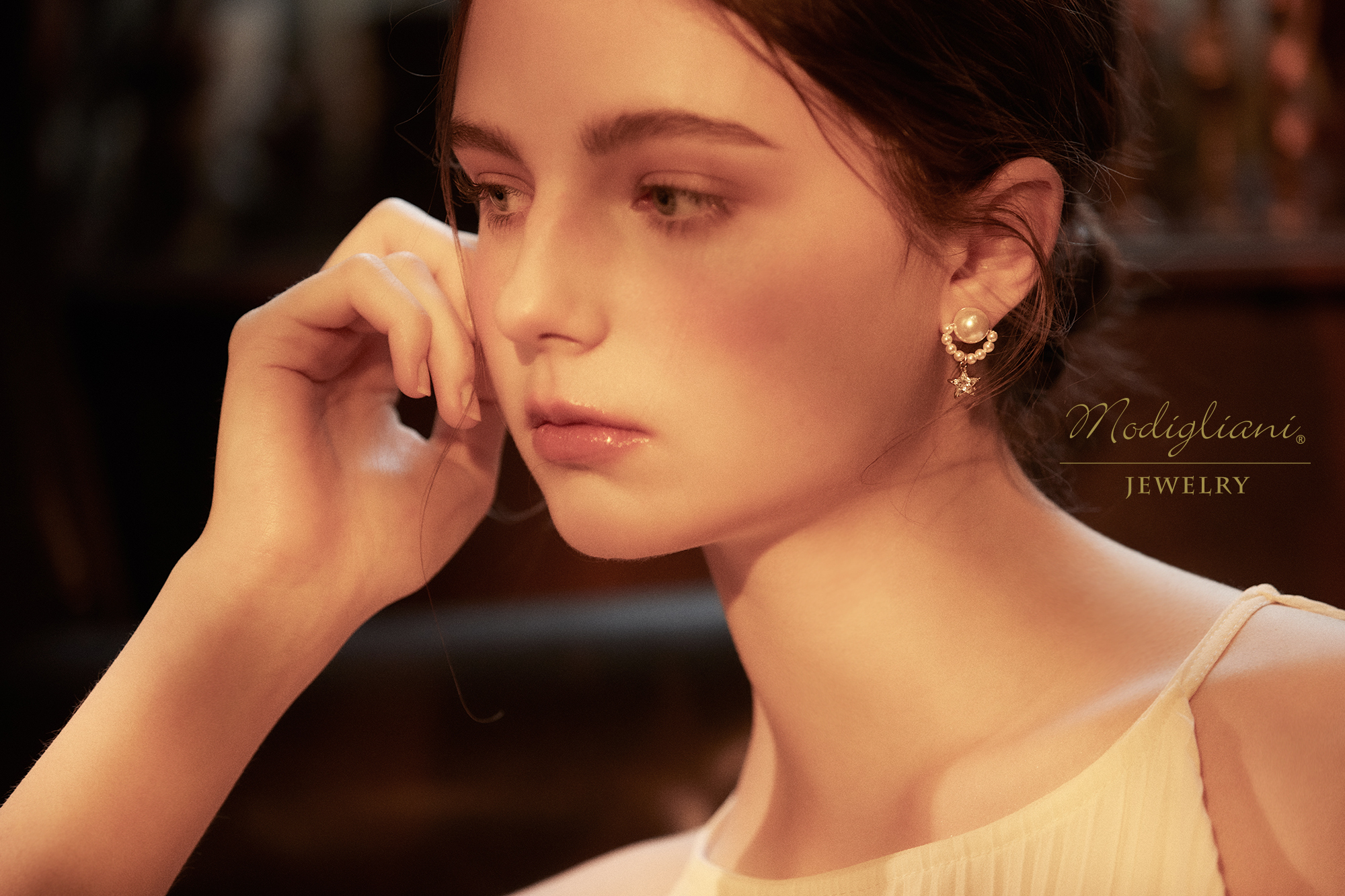 黃銅飾品,黃銅,星星,耳環,珍珠,施華洛世奇水晶珍珠,可愛,氣質