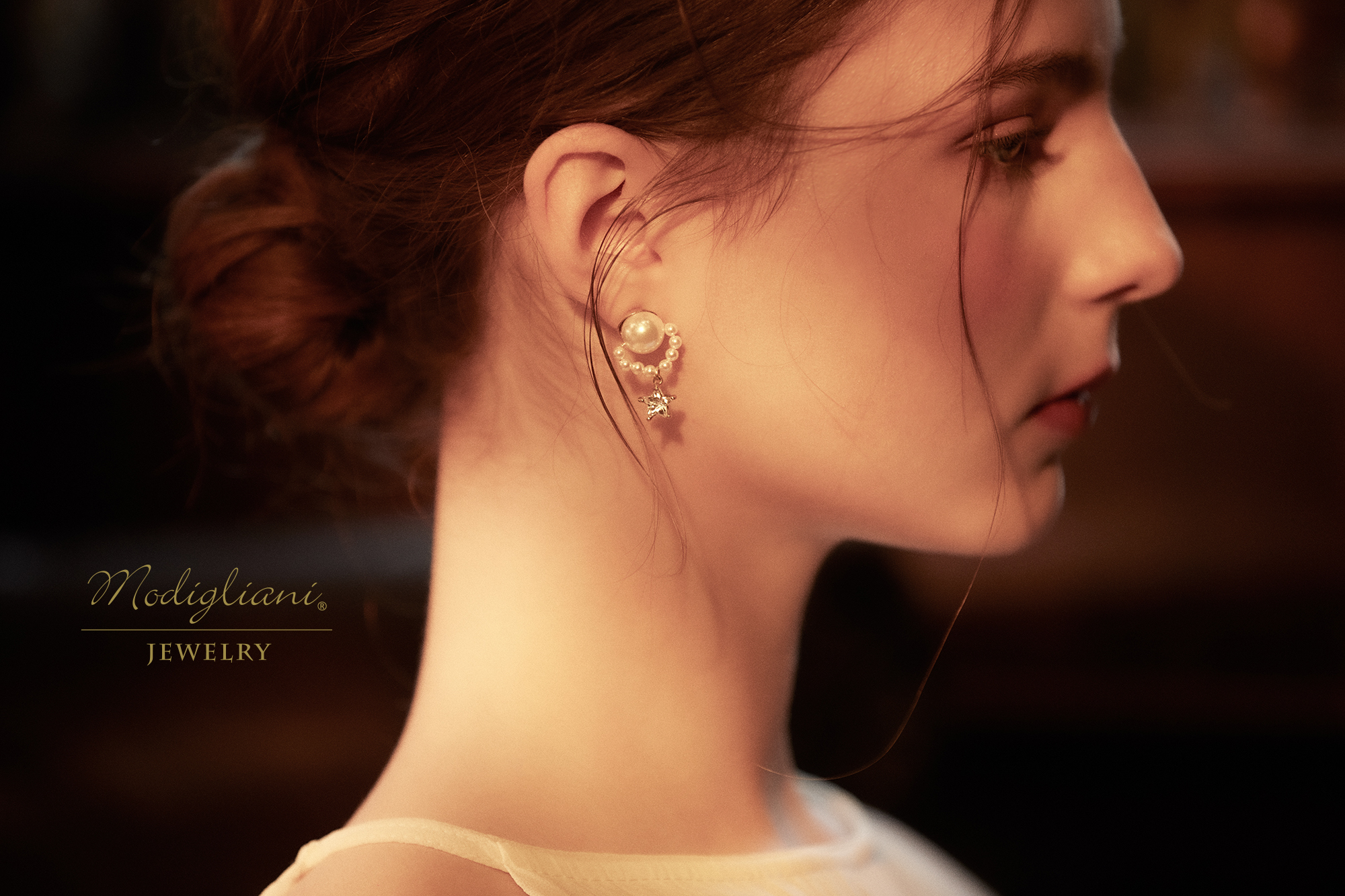 黃銅飾品,黃銅,星星,耳環,珍珠,施華洛世奇水晶珍珠,可愛,氣質