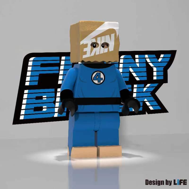 [FunnyBrick][In Stock] Fantastic Four Spiderman - Paper Bag Ver.  [PADprinted]