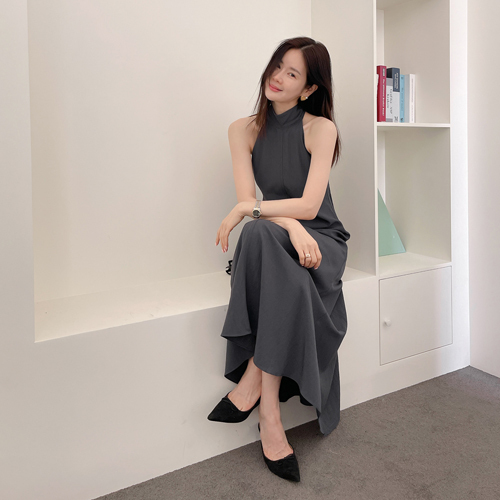 [GBCC] Halter neck maxi dress