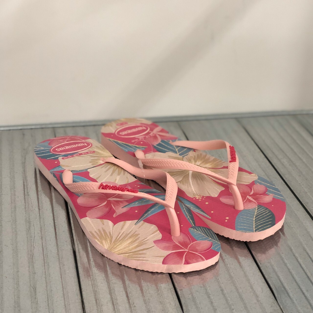 Havaianas 哈瓦仕 粉色 花卉 夾腳拖 人字拖 女款 4129848-9898W