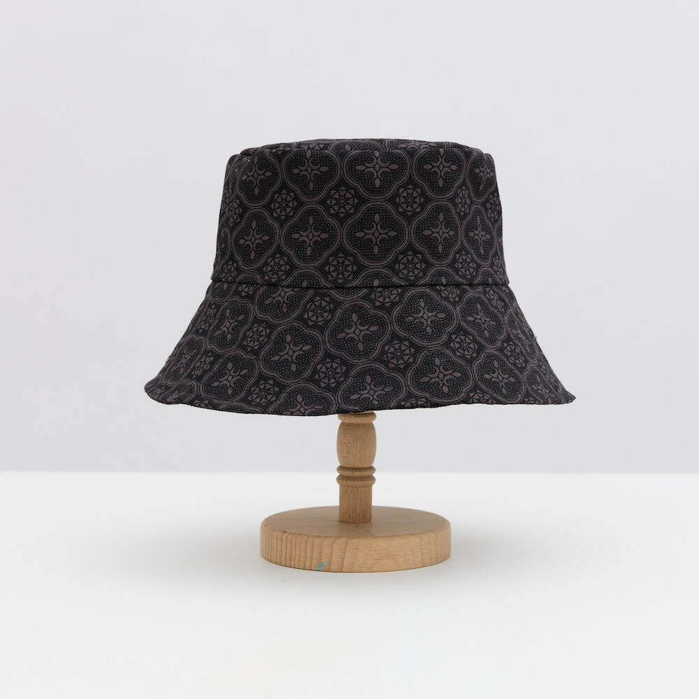 Fisherman Hat-Begonia Glass Pattern/Gentleman Black