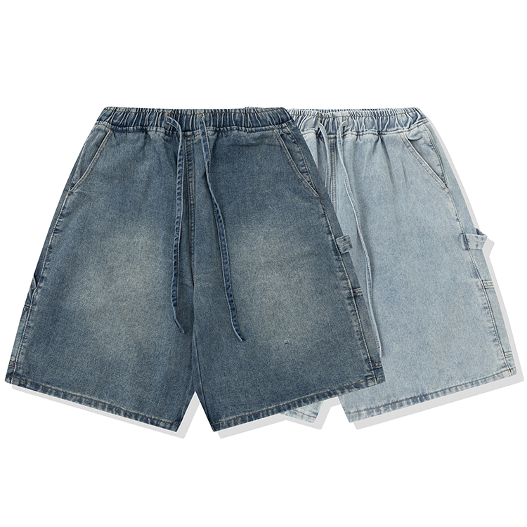 牛仔短褲 復古刷色
