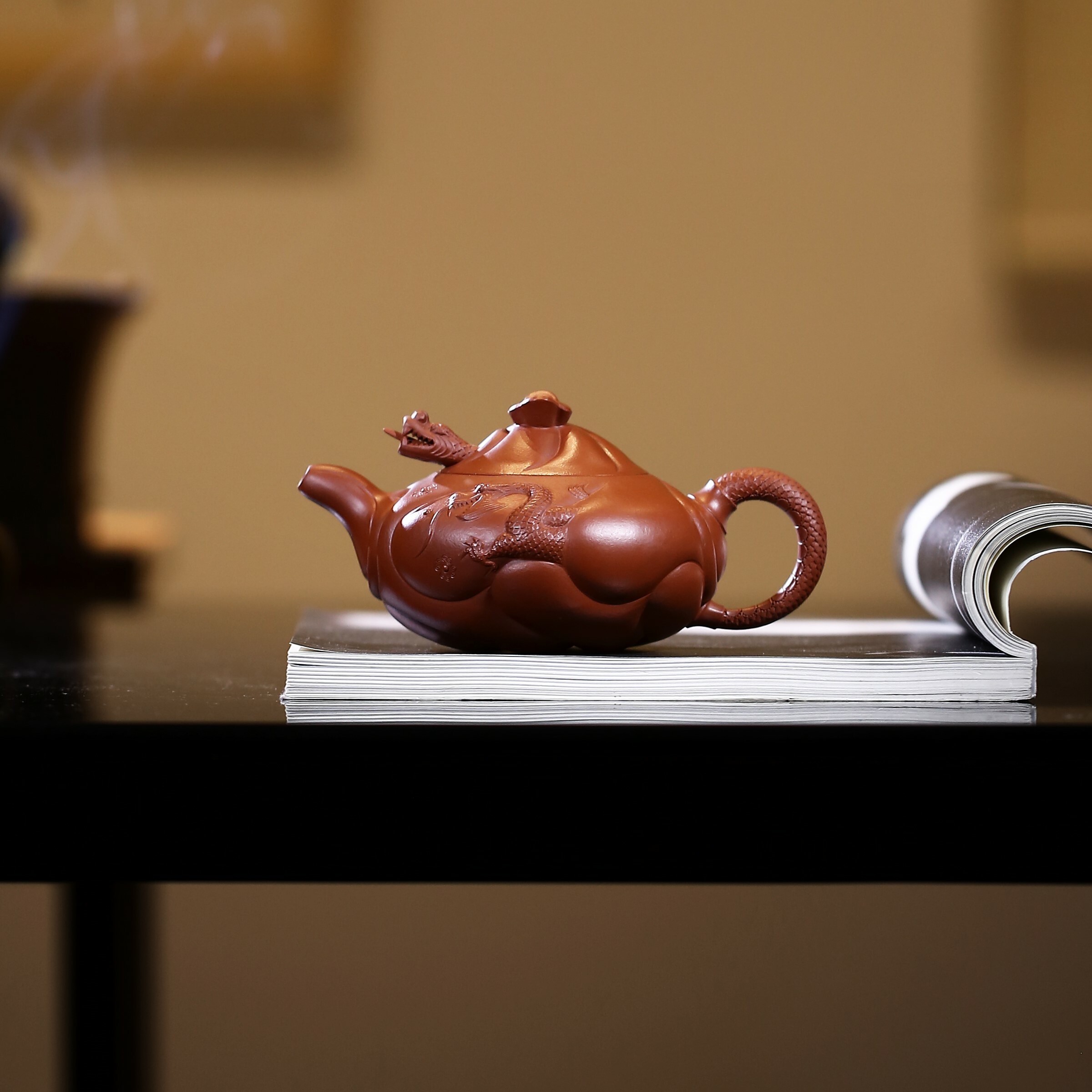 朱泥大紅袍│魚化龍│范建中│國家級正高級工藝美術師│小壺仙紫砂壺