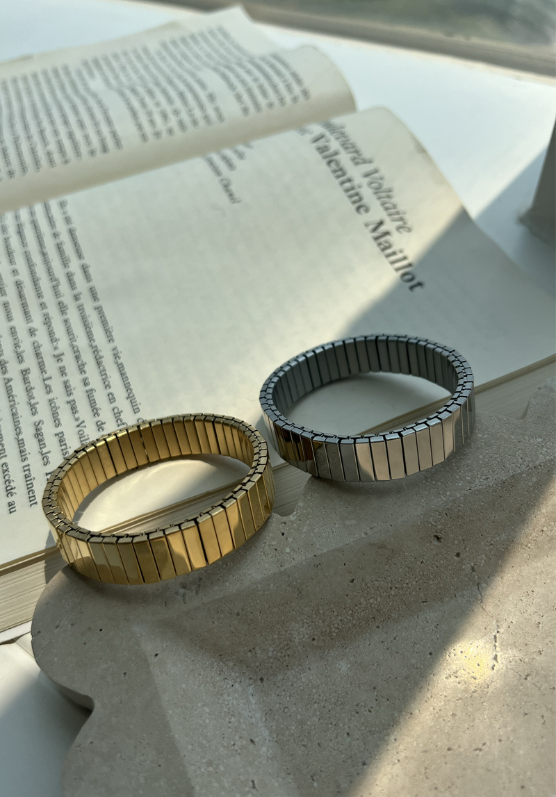 錶鏈式中性手環(有彈性)*2色