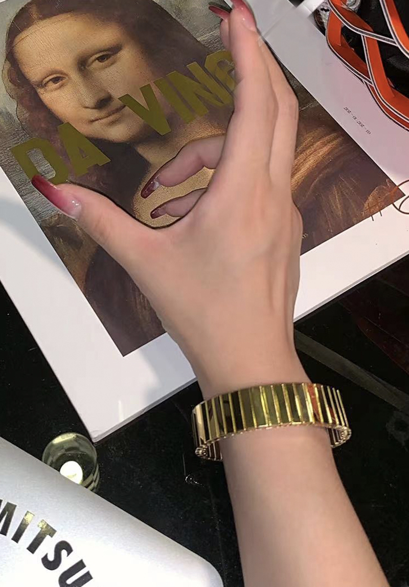 錶鏈式中性手環(有彈性)*2色