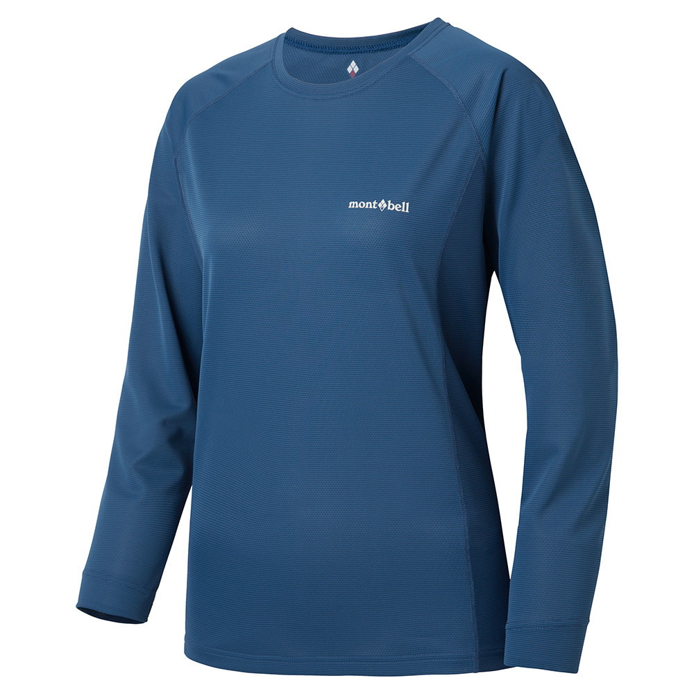 Mont-bell Wickron Cool Long Sleeve T Women's 女款 長袖排汗衣 圓領快乾排汗衣 1114630-NV 海軍藍 [HappyOutdoor]