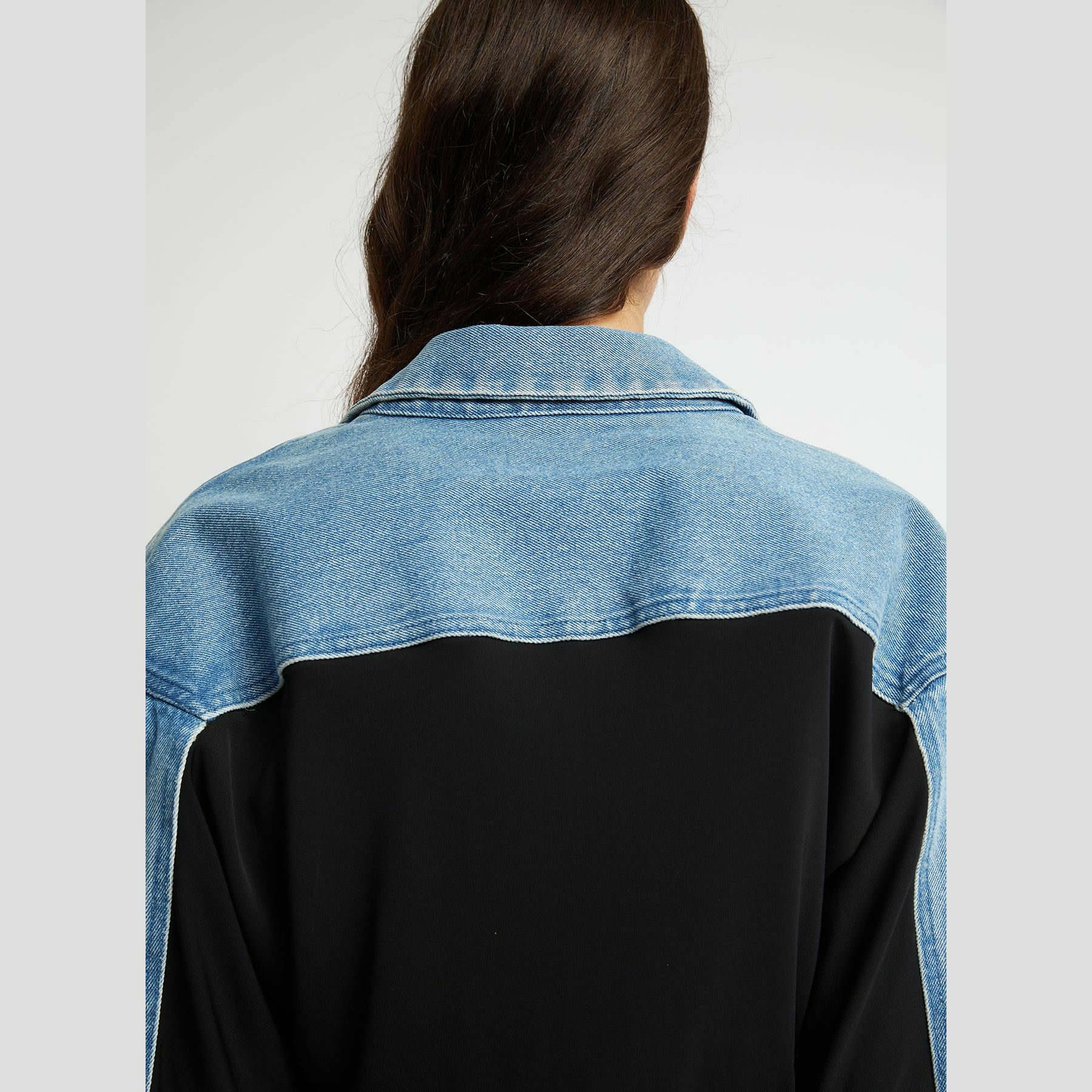 CHRISTOPHER ESBER - 牛仔異材質拼接襯衫