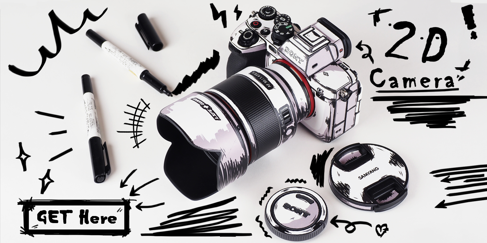 LIFE+GUARD Custom 2D-Style Camera Skin – Unique Design, No Residue.