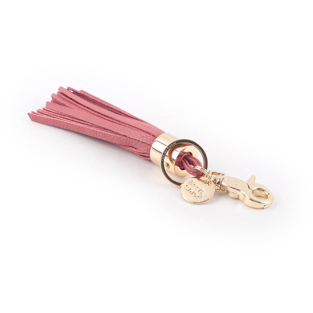【SEE BY CHLOE】VICKI 流蘇造型吊飾/鑰匙圈(深粉色)