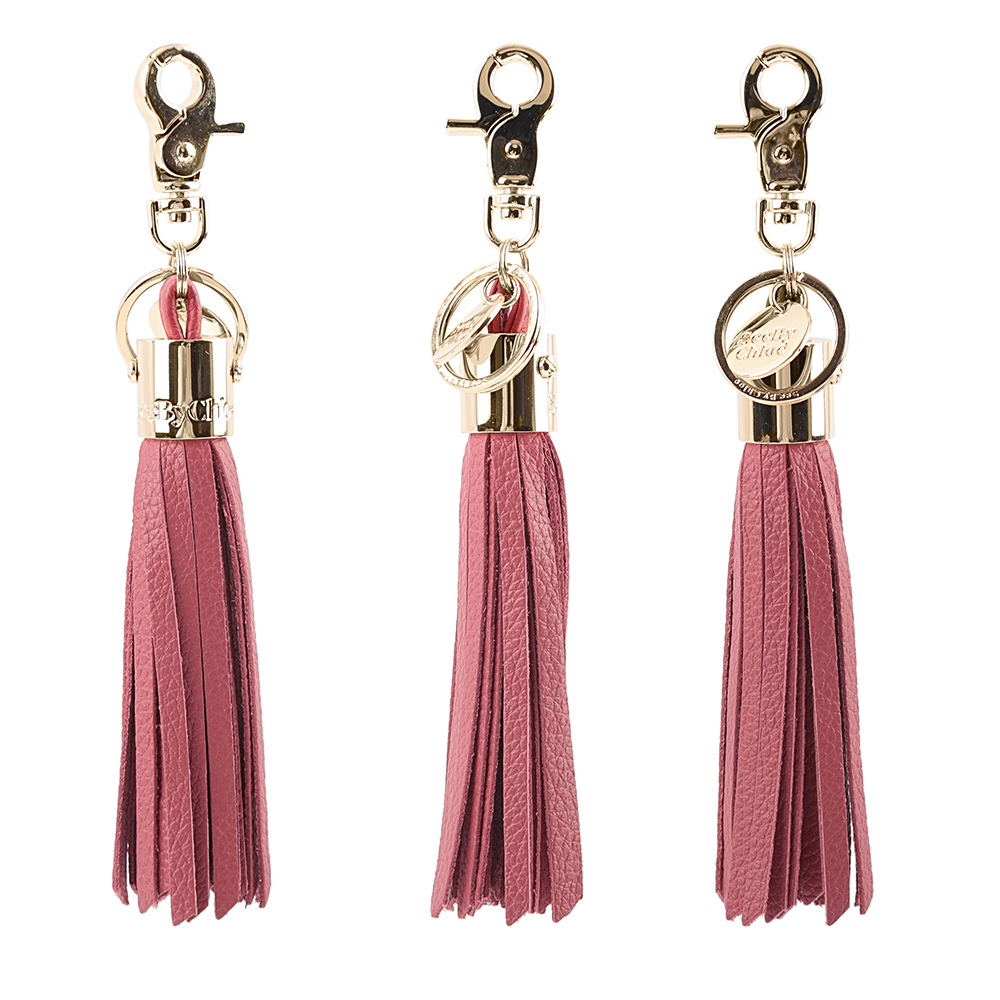 【SEE BY CHLOE】VICKI 流蘇造型吊飾/鑰匙圈(深粉色)