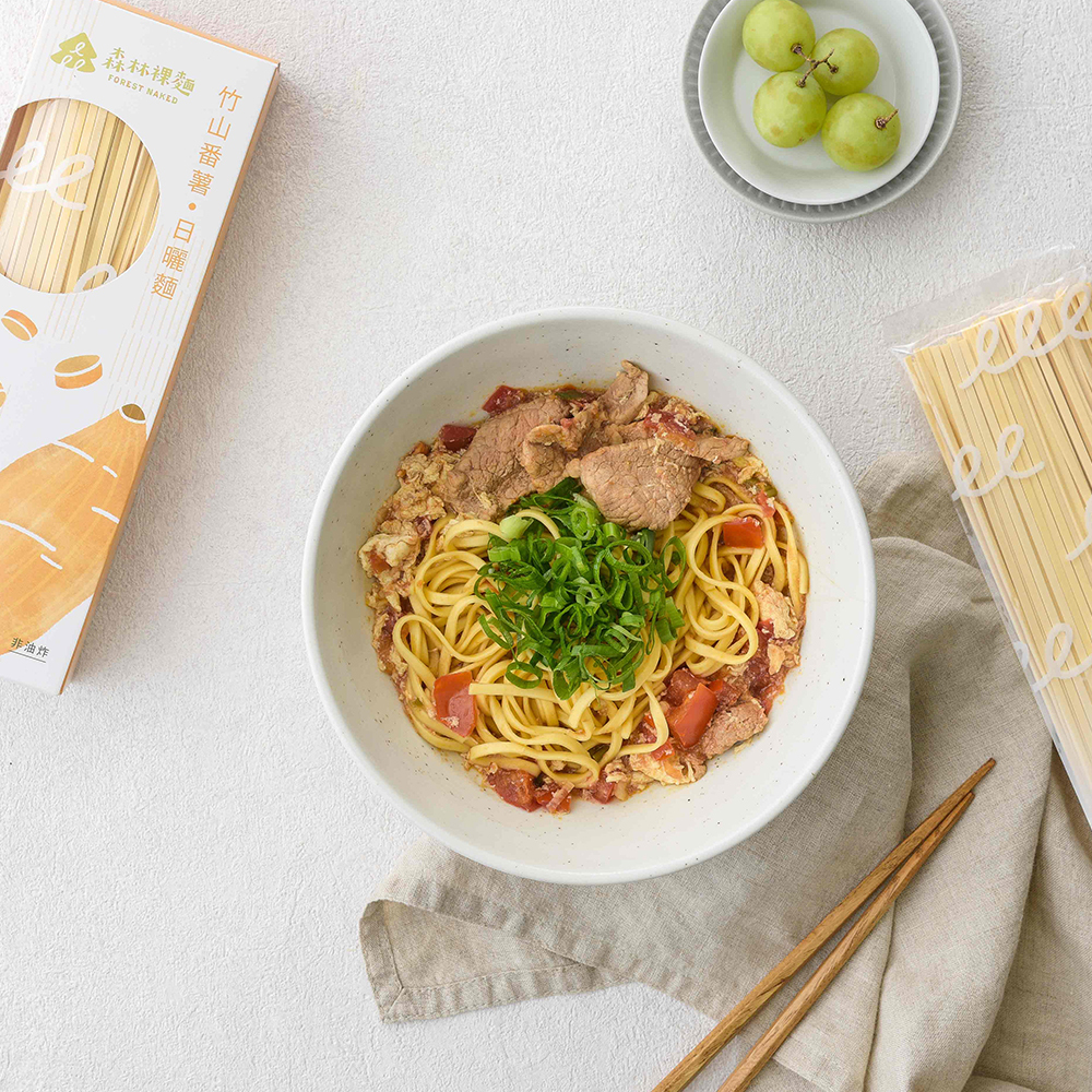 森林裸麵(台灣小麥)｜竹山蕃薯口味｜一盒4包入