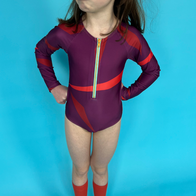 星芒 crazy stars | 海廢再生 抗UV兒童防曬泳衣 - 長袖連身