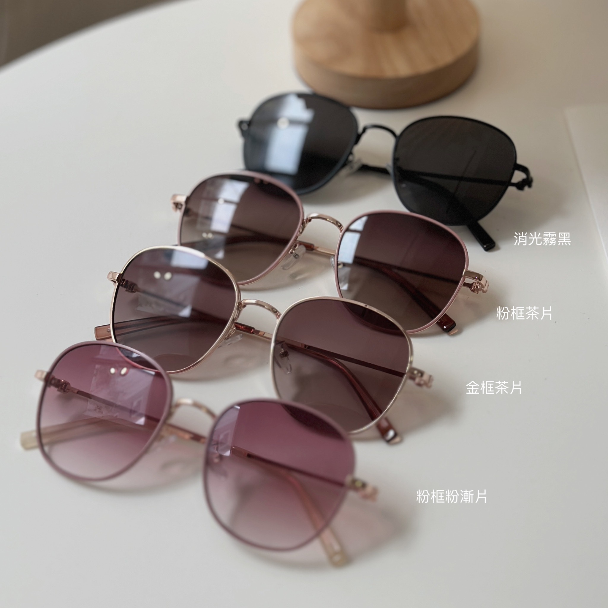 S01661631 韓系復古方圓墨鏡/五色